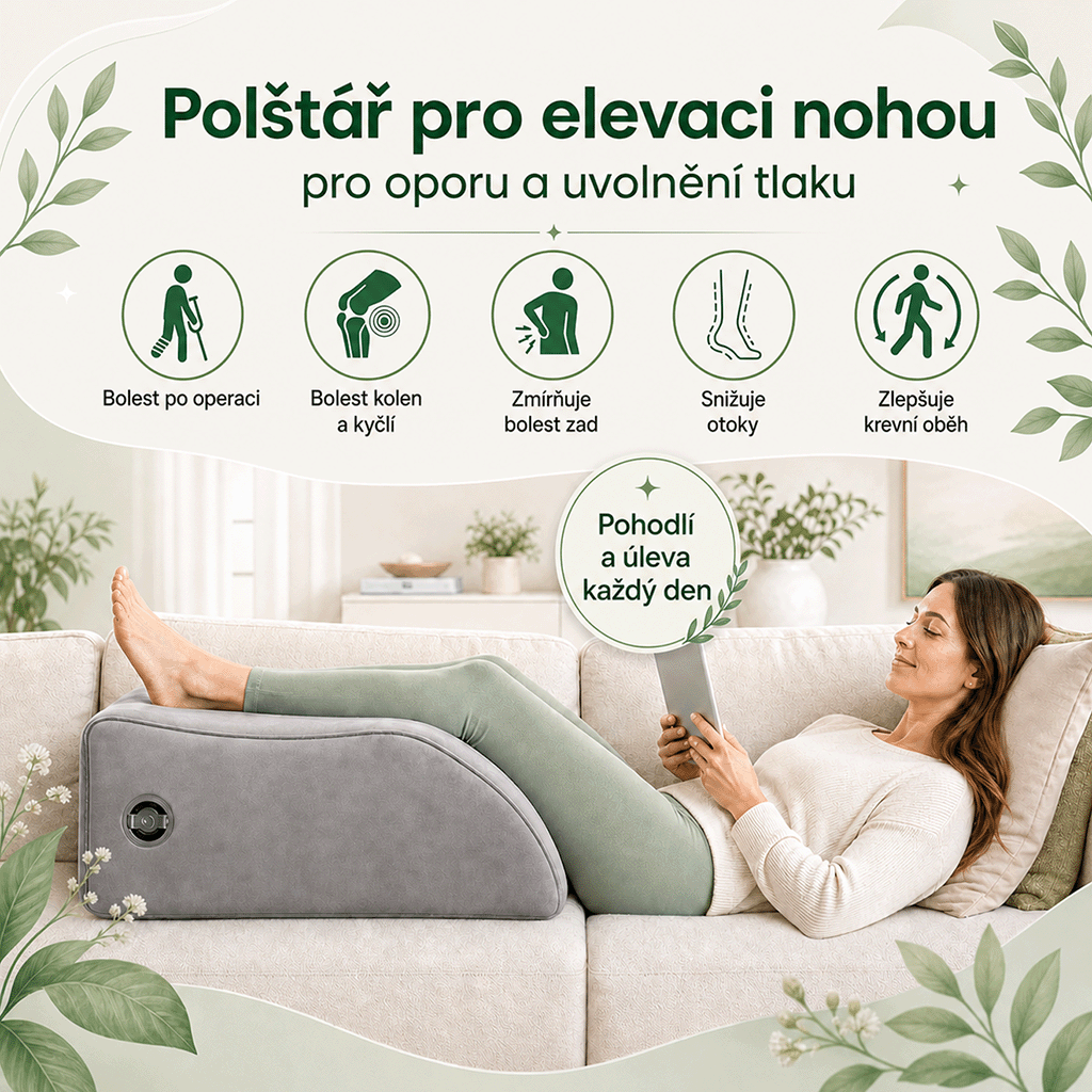 Nafukovací polštář pod nohy 45 stupňů